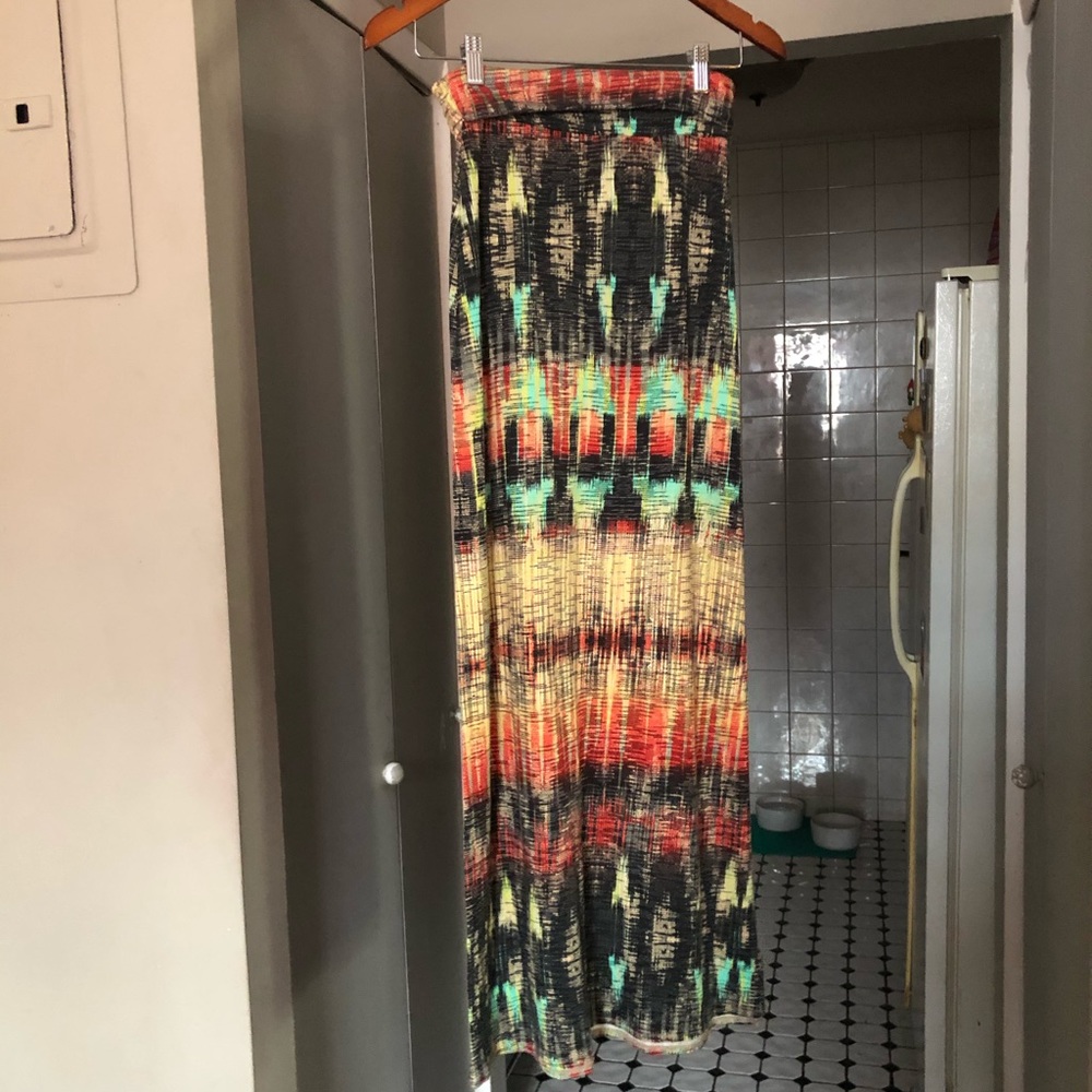 Anthropologie maxi colorful skirt